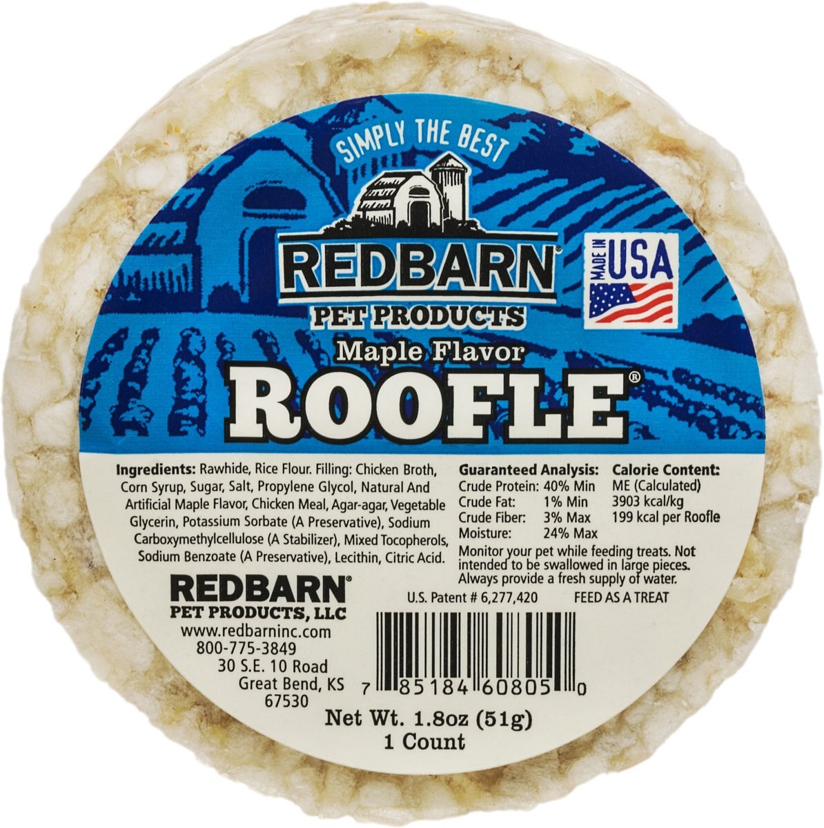 Redbarn Roofles with Natural Maple Flavor Dog Treats