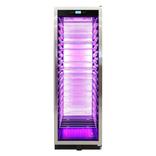 141-Bottle Single-Zone Backlit Panel Wine Cooler