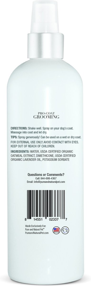 Pro-Coat Grooming Lavender Detangling and Conditioning Dog Spray， 16-oz bottle