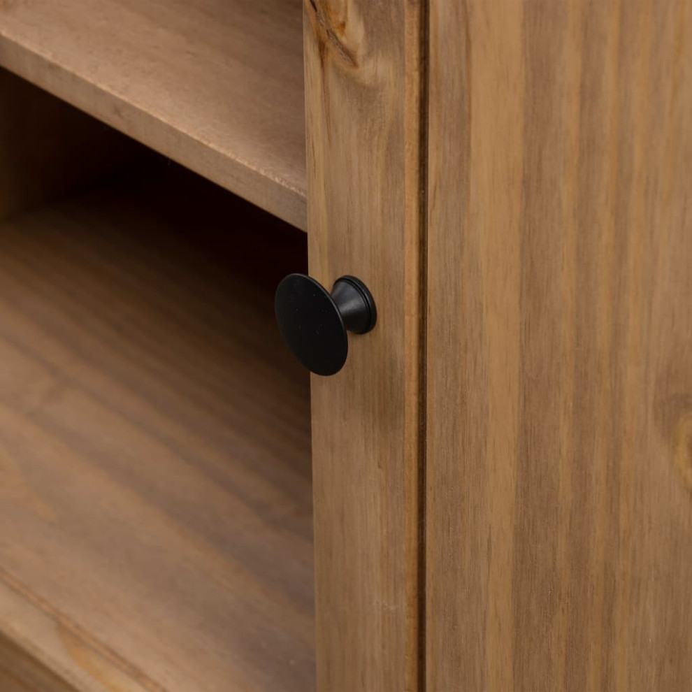 vidaXL TV Stand TV Console Sideboard TV Unit Solid Pine Wood Panama Range   Rustic   Entertainment Centers And Tv Stands   by vidaXL LLC  Houzz