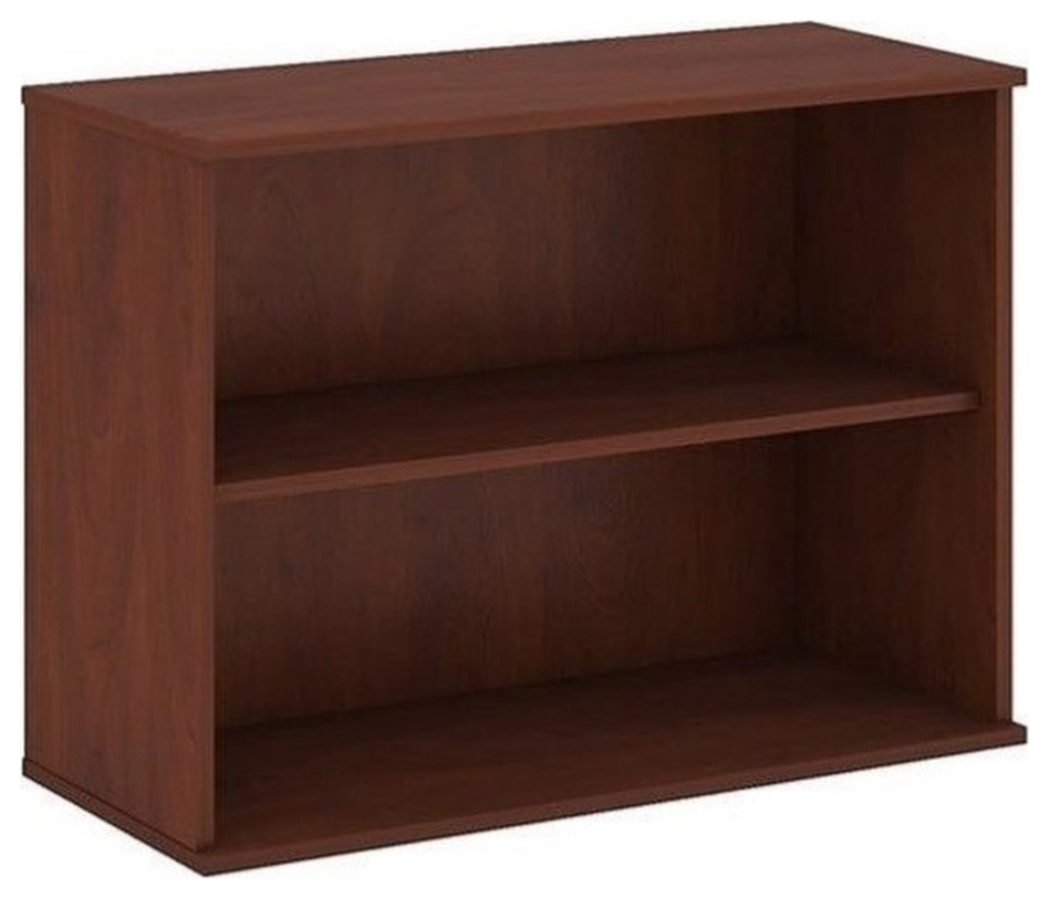 30H 2 Shelf Bookcase in Hansen Cherry   Engineered Wood   Bookcases   by Homesquare  Houzz