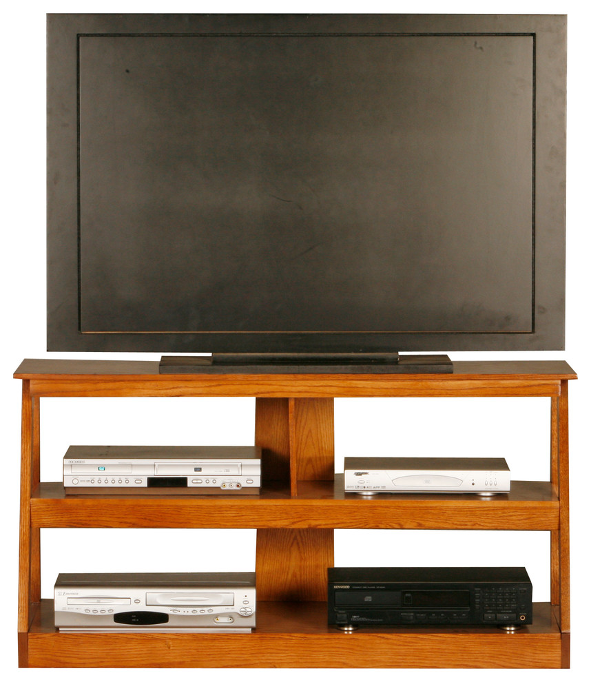 Classic Oak 84 quotOpen Bookcase   Transitional   Entertainment Centers And Tv Stands   by Eagle Furniture  Houzz