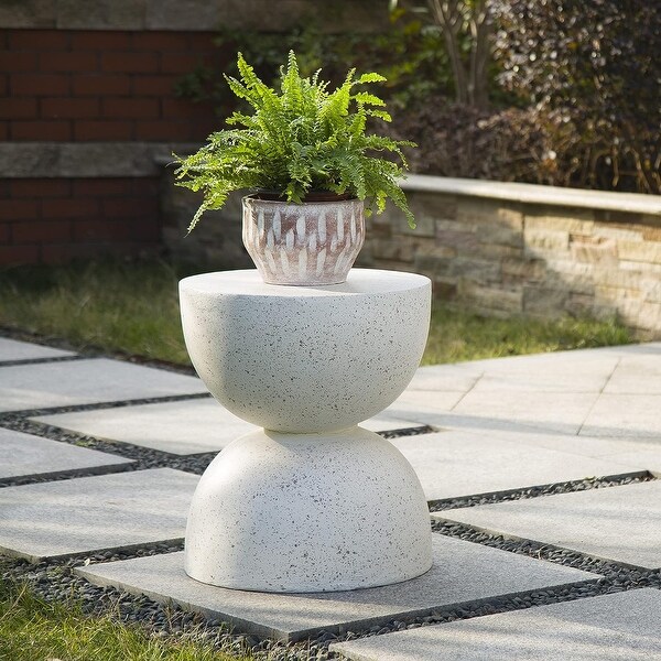 Patio Sturdy Faux Terrazzo Garden Stool Side Table Plant Table