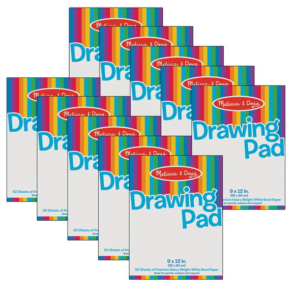 Melissa   Doug LCI4108 10 Drawing Pad 9X12 (10 EA)