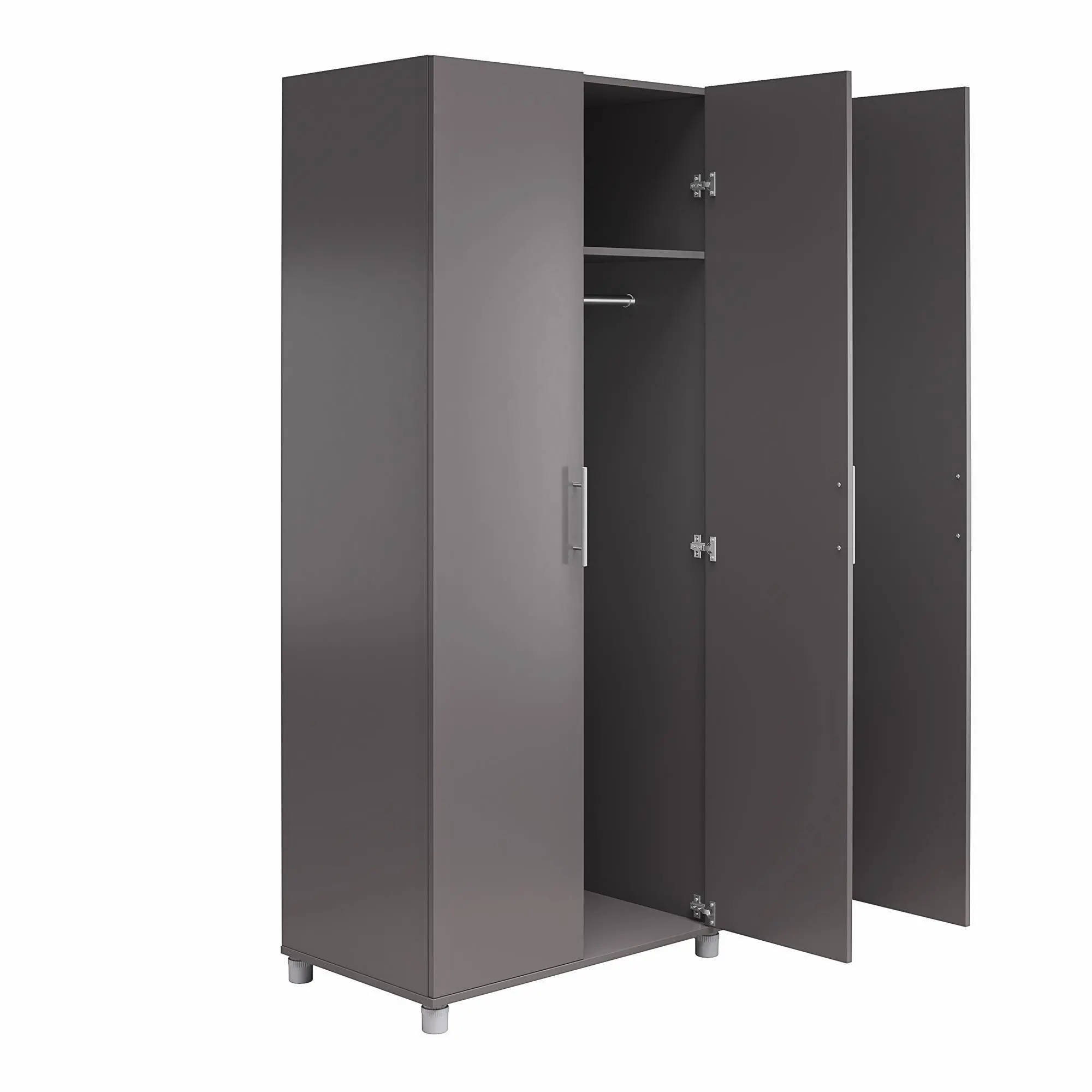 Camberly Graphite Gray 3 Door Wardrobe