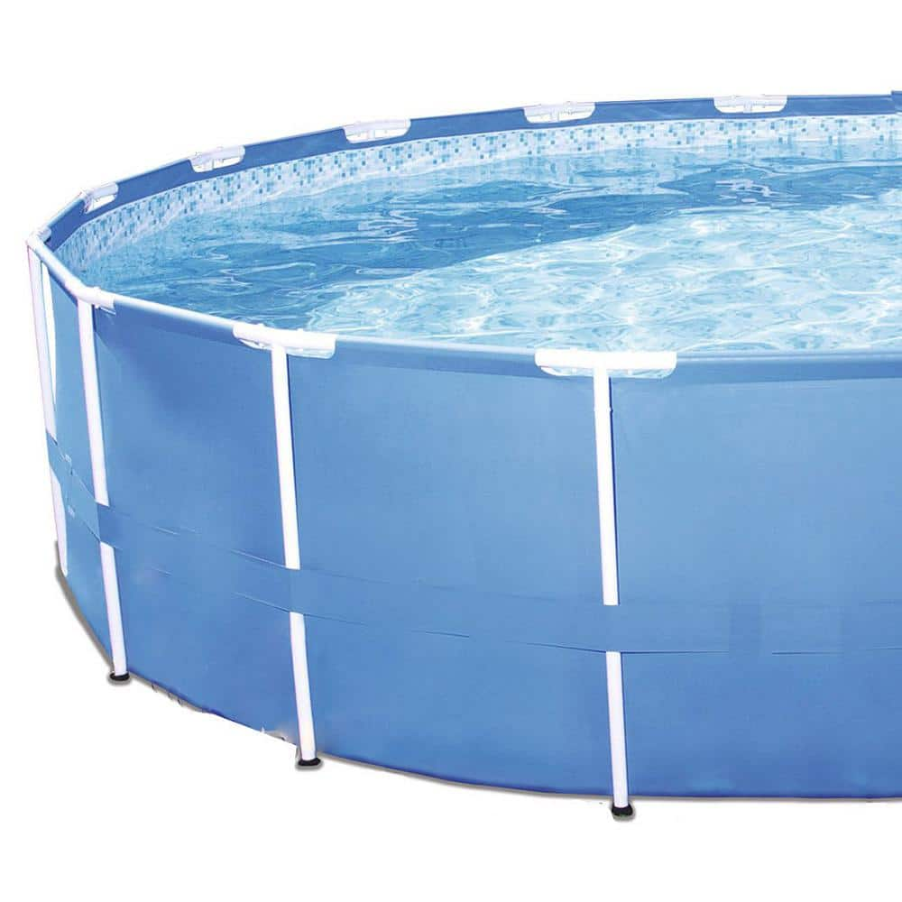 Bestway 12 ft. x 30 in. D Steel Pro Round Above Ground Pool with Steel Metal Frame 56417E-BW + 28031E