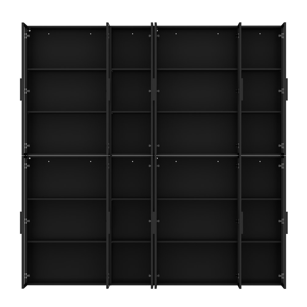 Large Modern Modular Storage Cabinet with Lighting Curio Display