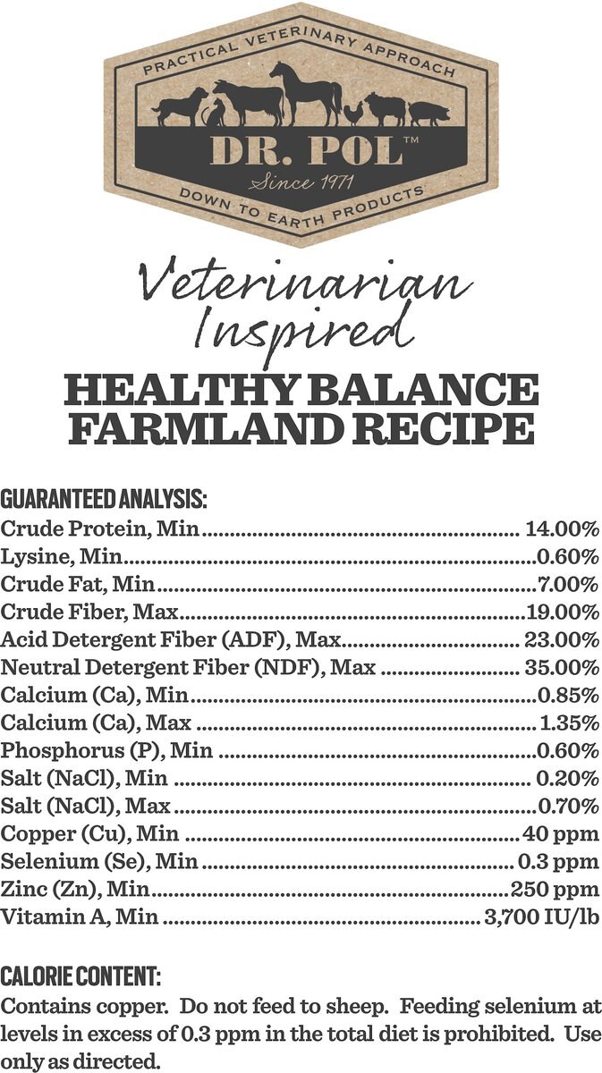 Dr. Pol Healthy Balance Farmland Recipe Horse Feed， 40-lb bag