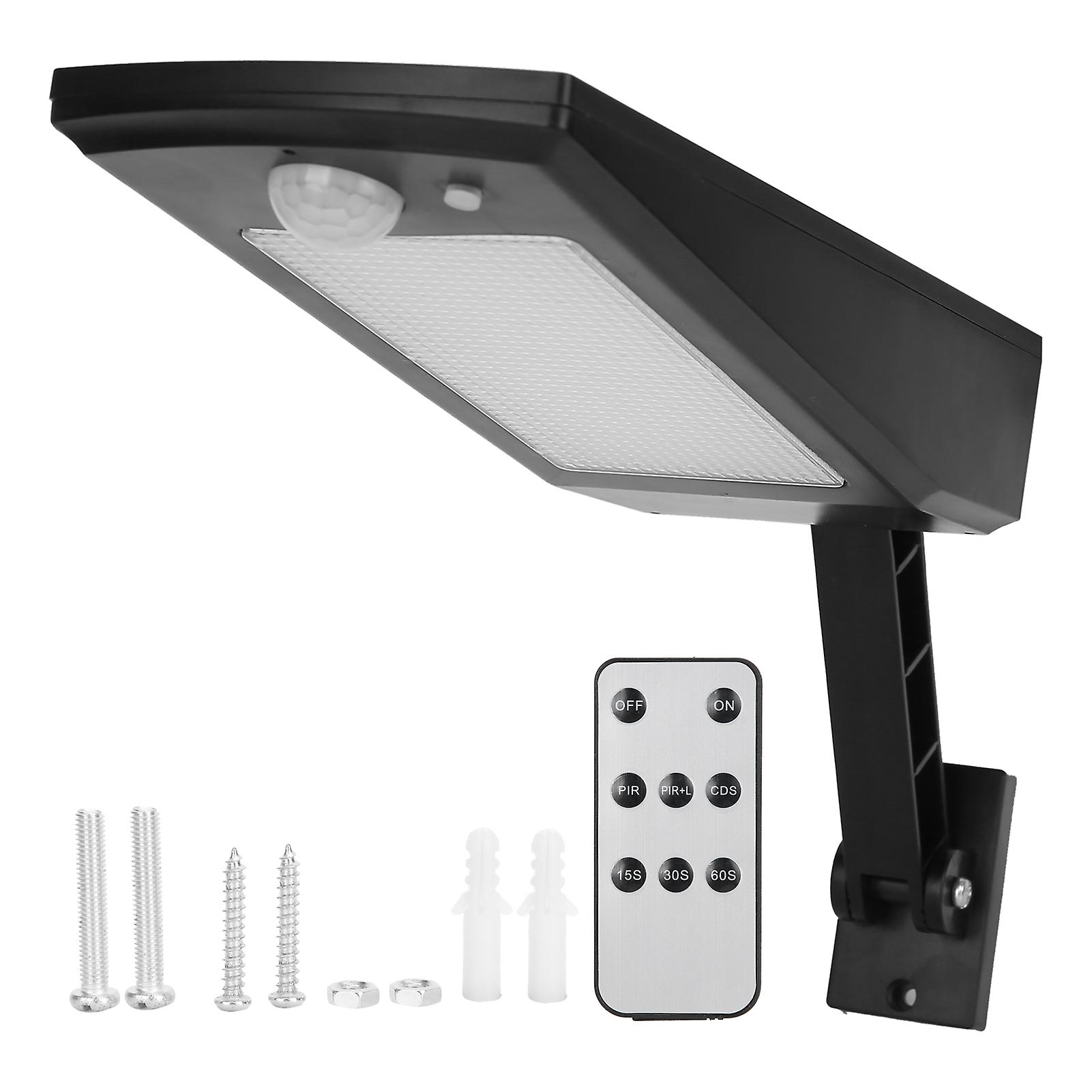 Solar Power Lamp Induction Led Wall Light With Remote Control For Outdoor Garden Lighting Black