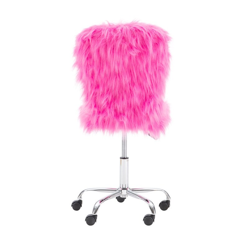 Clara Faux Fur Armless Office Chair