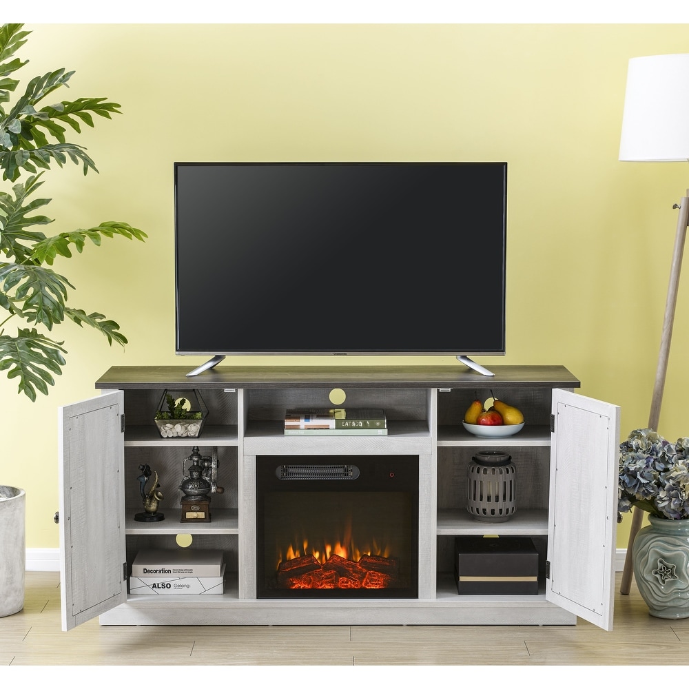 54 in. TV Stand Console for TVs up to 60 in. with Electric Fireplace   54\