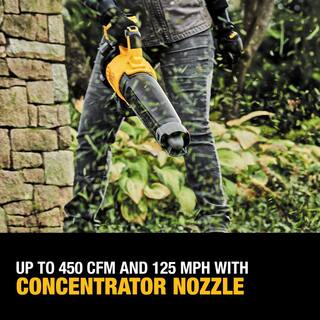 DW 20V MAX 125 MPH 450 CFM Brushless Cordless Battery Powered Handheld Leaf Blower Kit  Cordless Hedge Trimmer (Tool Only) DCBL722P1W820B