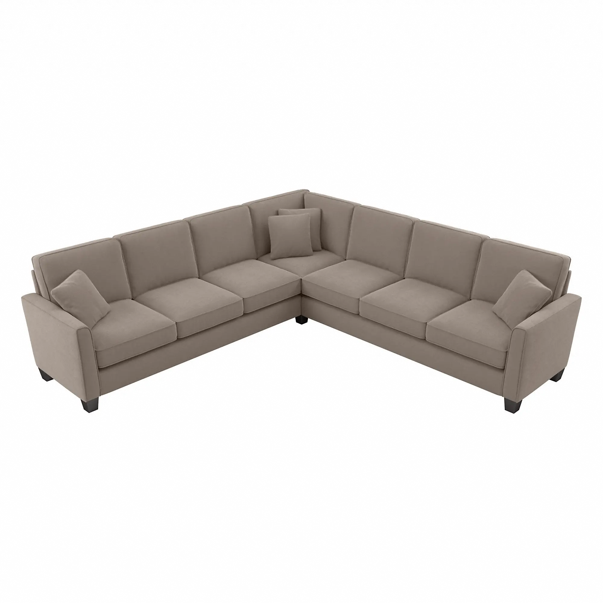 Flare Tan Microsuede L Shaped Sectional - Bush Furniture