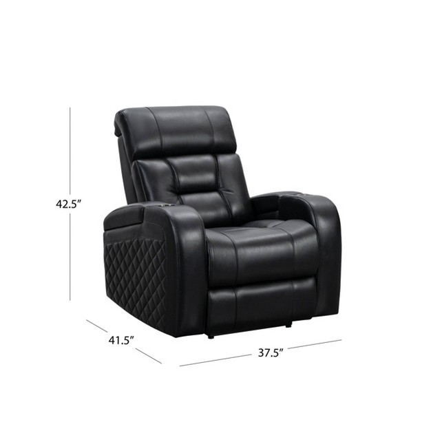 Braden Leather Theater Power Recliner With Power Headrest Abbyson Living