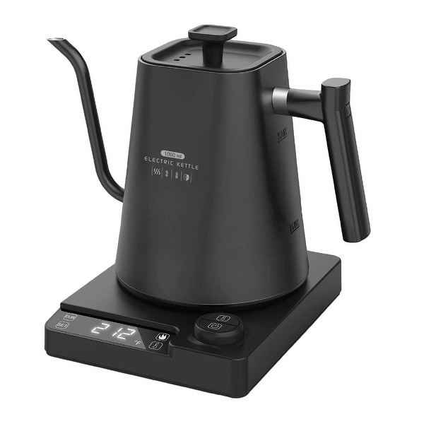 1-Liter Capacity Gooseneck Stainless Steel Body Electric Kettle