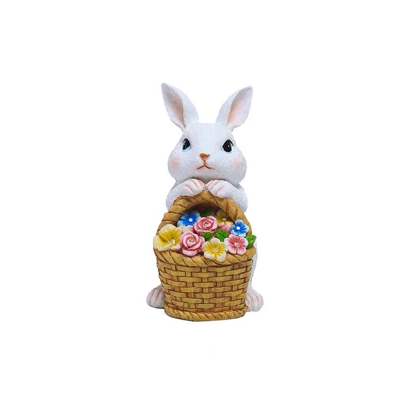 AHMH Easter Rabbit Garden Accessories Miniature Cute Animal Garden Supplies