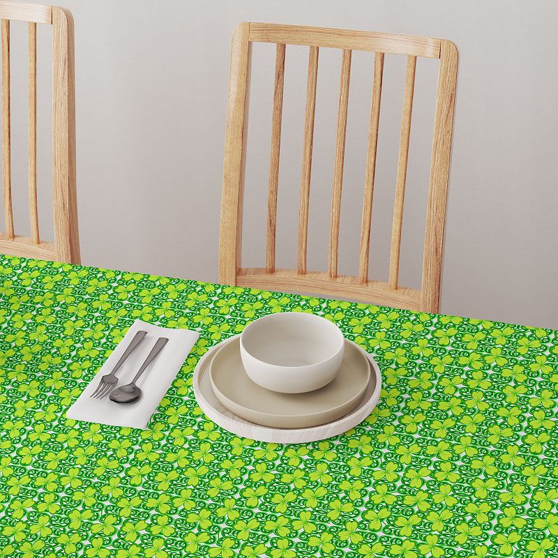 Round Tablecloth， 100% Polyester， 60 Round， Celtic Foliage