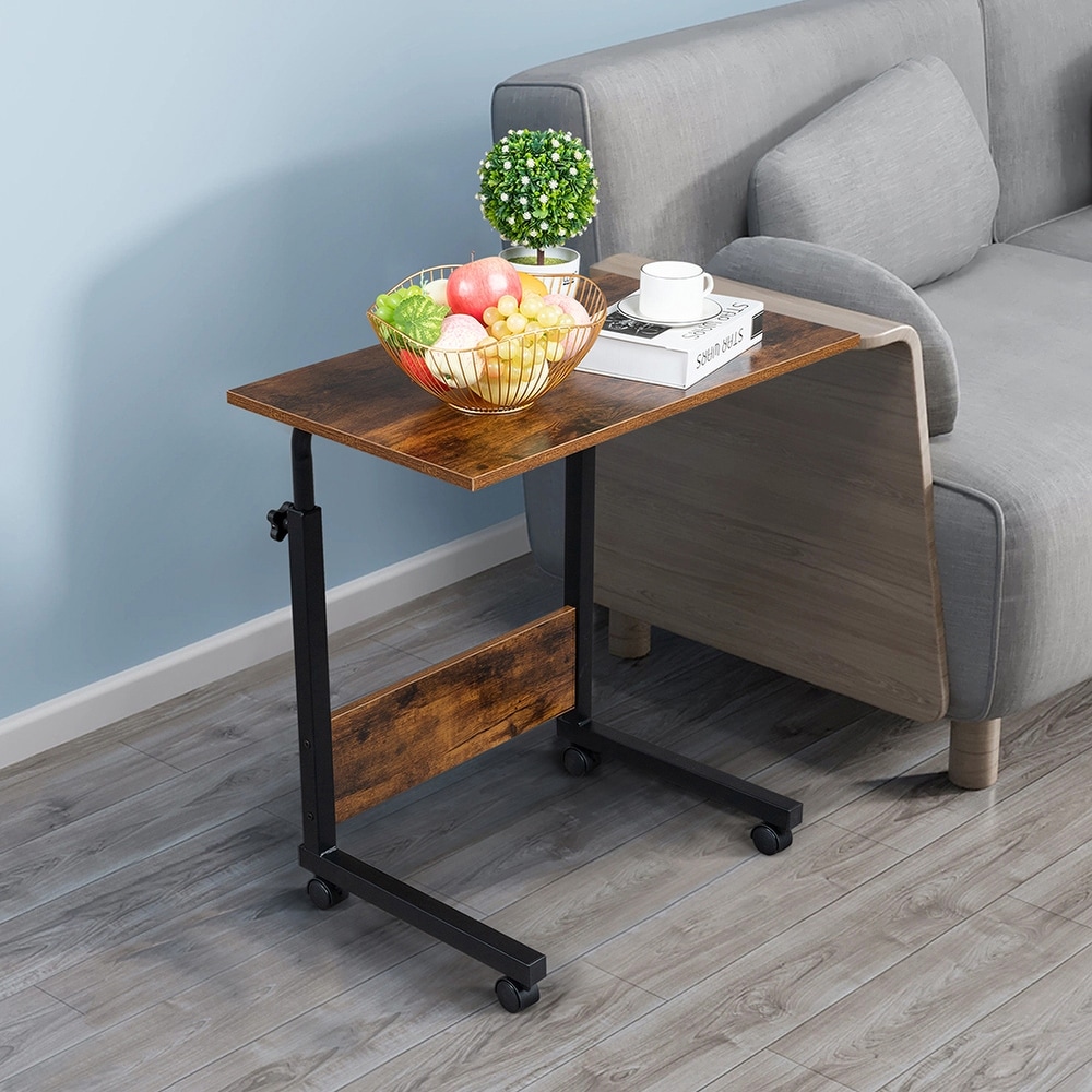 Mobile C Table End Table Adjustable Height with Baffle