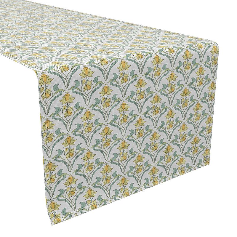 Table Runner， 100% Cotton， 16x90， Floral 133