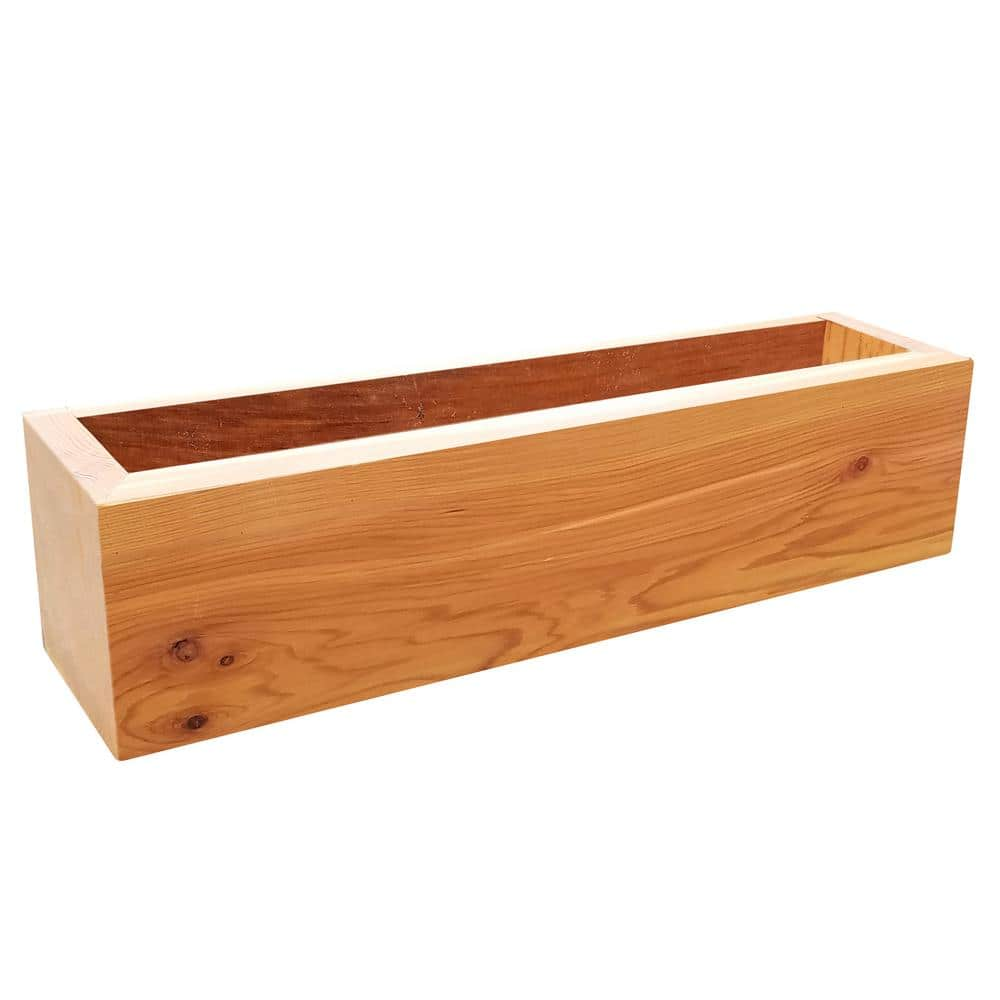 Gronomics 4 in. x 4 in. x 16 in. Succulent Planter Wood Rectangular SP-REC