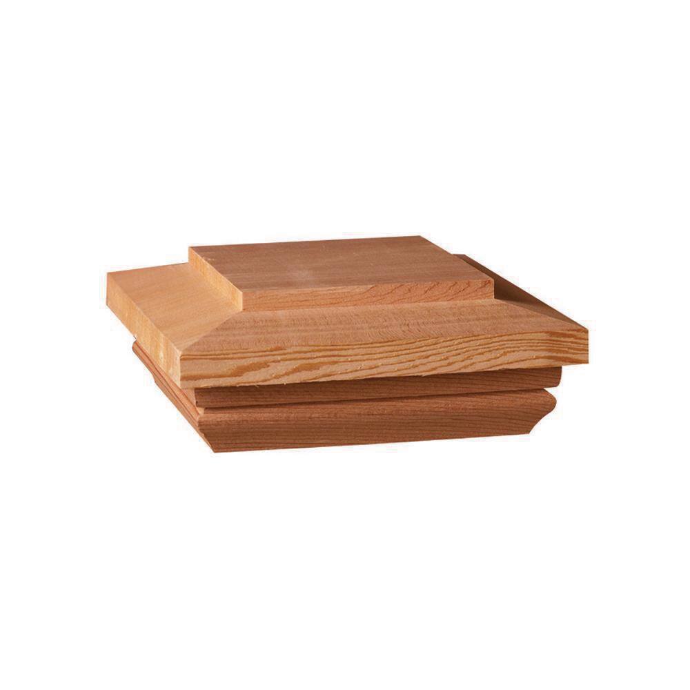 Hampton 4 in. x 4 in. Cedar Flat-Top Post Cap 500171