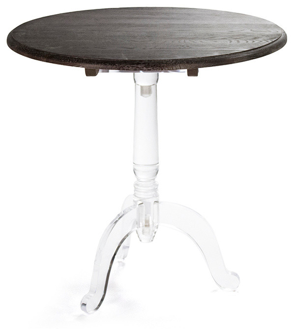 Acrylic Table  Characoal Brown/Clear   Contemporary   Side Tables And End Tables   by Hudson Home Decor  Houzz