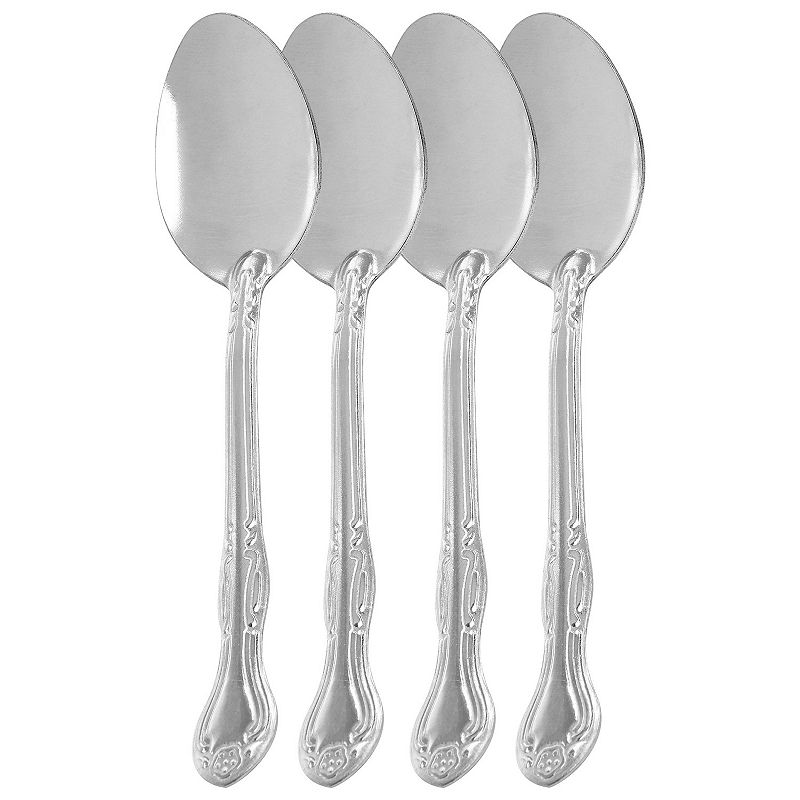 Gibson Home Abbie 4 Piece Stainless Steel Dinner Spoon Set