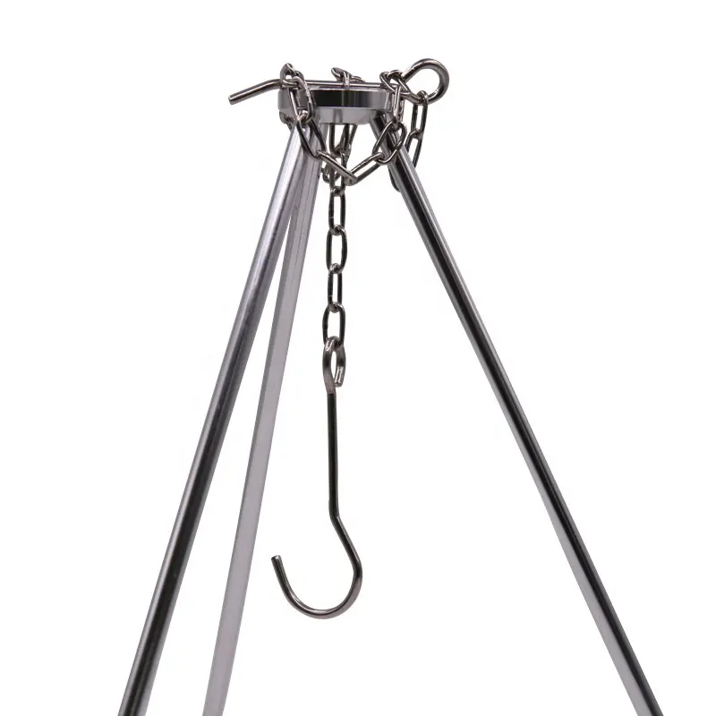 Outdoor Campfire Tripod Hanging Pot Picnic Fire Support Aluminum oy Tripod  Outdoor Campfire Tripod