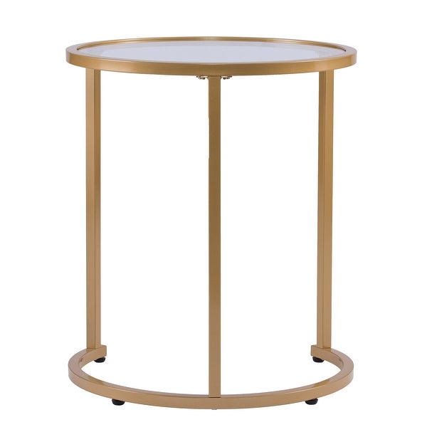 SEI Furniture Grant Gold Glam 2-piece Nesting Side Table Set