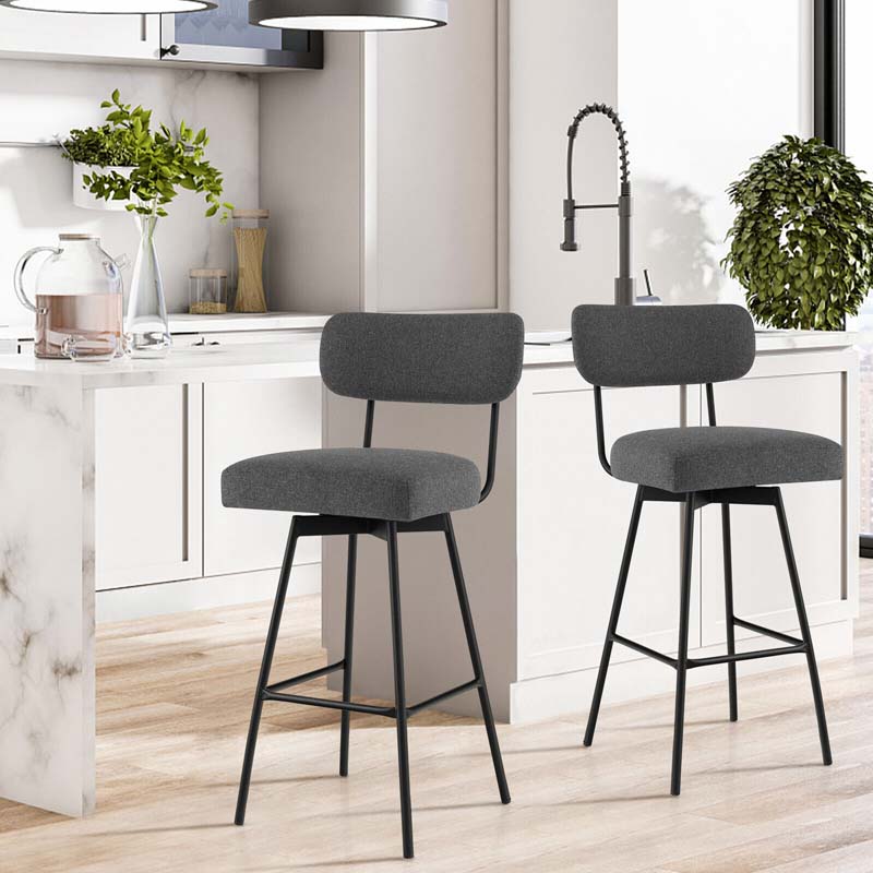 2 Pcs 360° Swivel Bar Stools 29