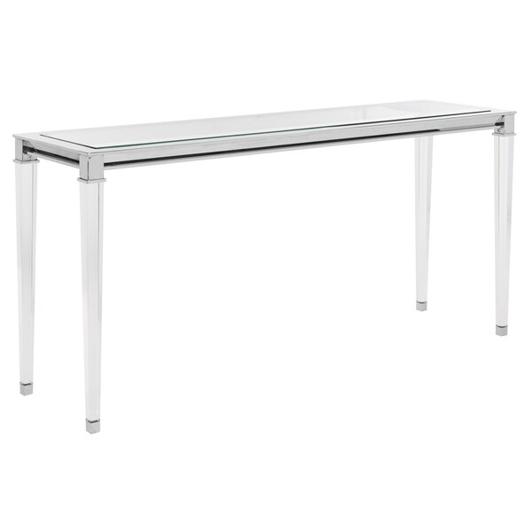 SAFAVIEH Couture High Line Collection Charleston Acrylic Silver Console Table - 66