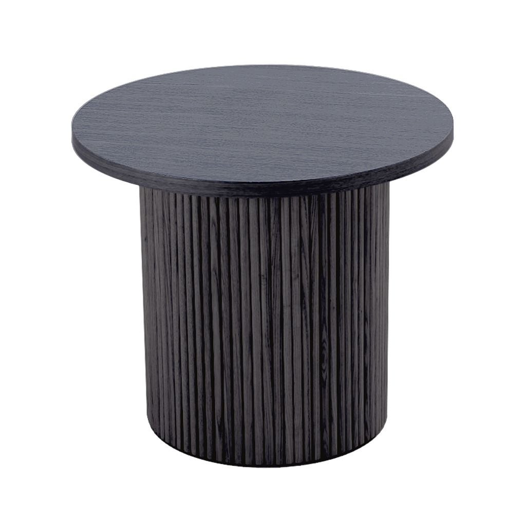 Modrest Rawlins Modern Mid Century Black Ash Round End Table