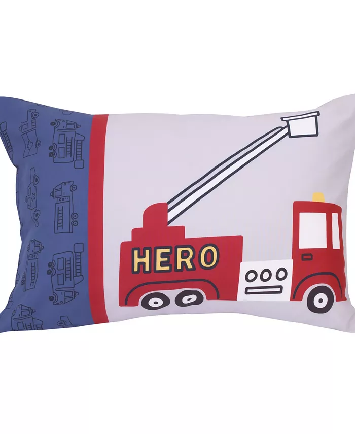 NoJo Fire truck Red 4 Piece Bedding Set