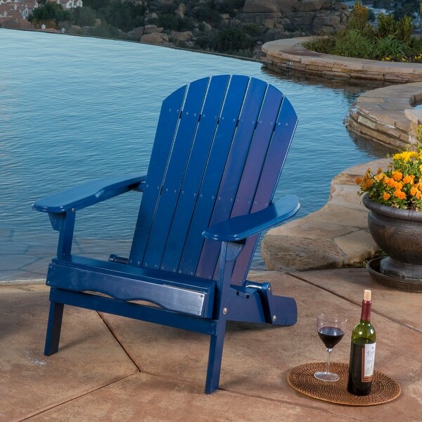 Hanlee Acacia Wood Folding Adirondack Chair by Christopher Knight Home