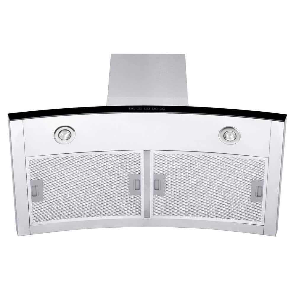 ZLINE Kitchen and Bath 36  Wall Mount Range Hood with Light in Stainless Steel