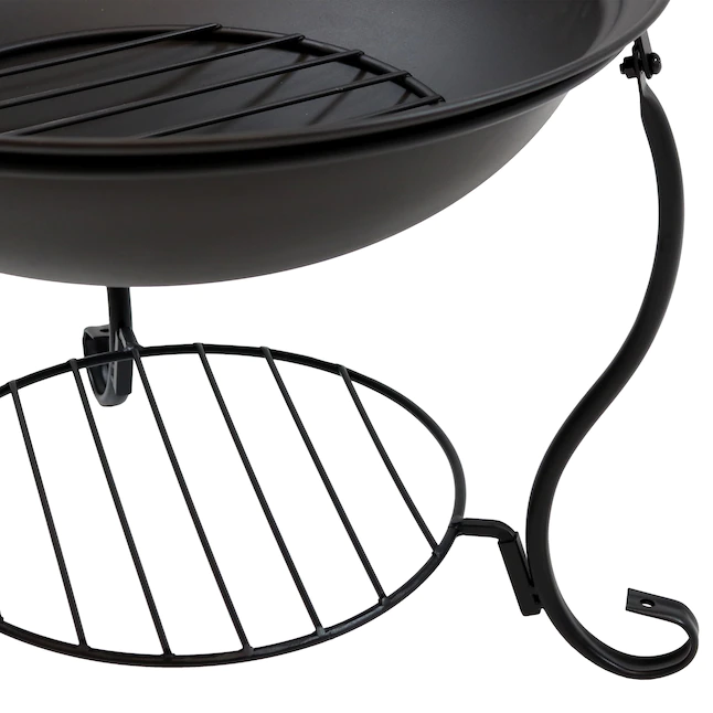 Sunnydaze Decor RCM-LG171 18.75-in W Black Steel Wood-Burning Fire Pit