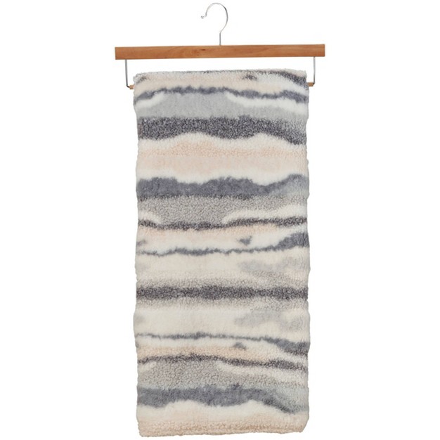 Faux Fur Jacquard Indoor Throw Blanket Mina Victory