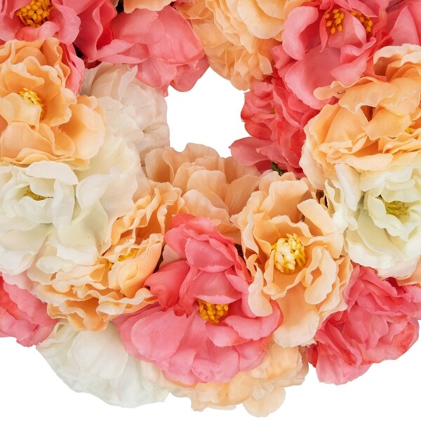 Artificial Peony Spring Floral Wreath