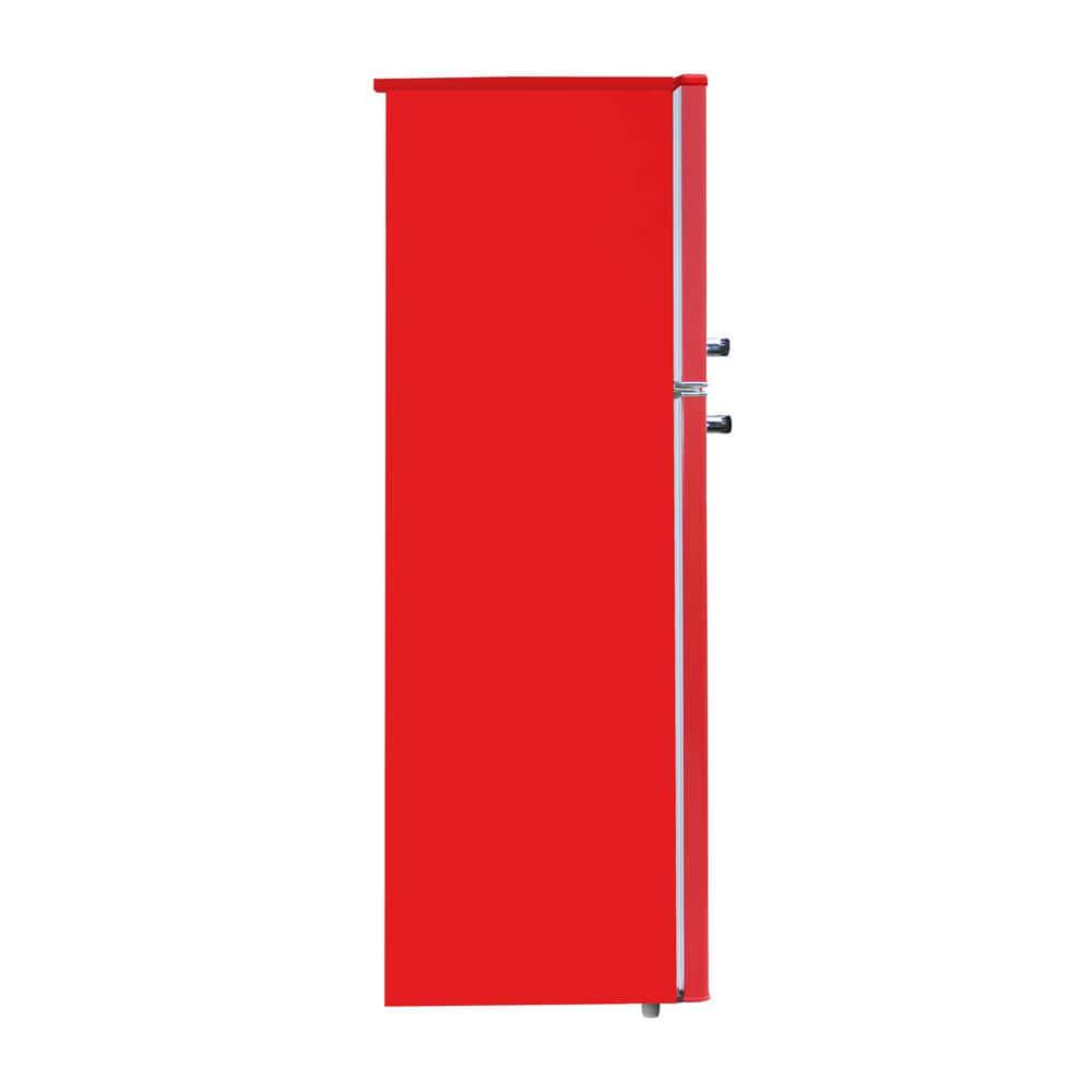 RCA 10 cu ft Retro Mini Refrigerator in Red with Freezer