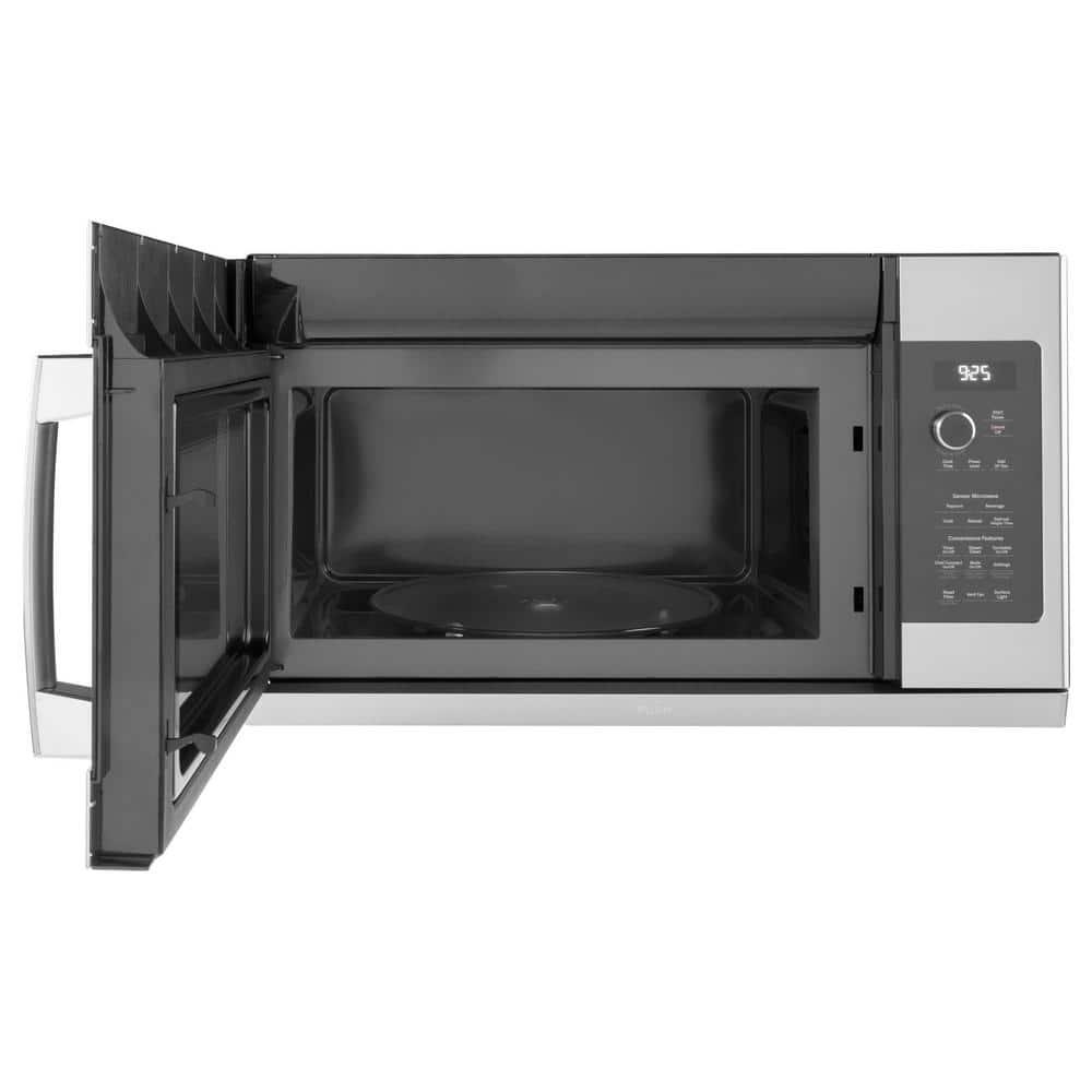 GE Profile 22 Cu Ft Over the Range Microwave in Stainless Steel with Extendable SlideOut Vent