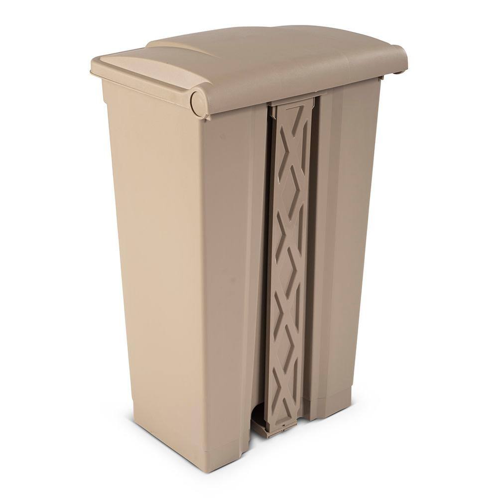 Toter 23 Gallon Beige Fire Retardant Step-On Trash Can SOF23-00BEI