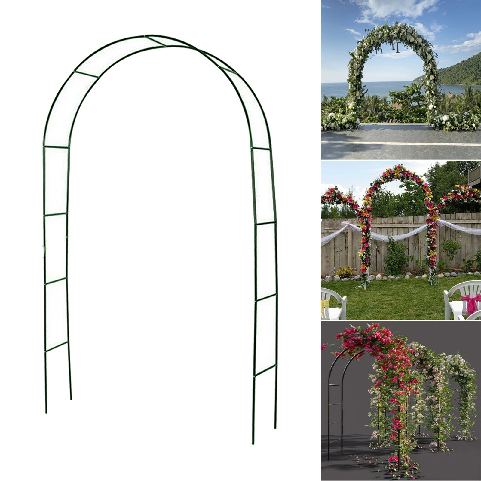 Wedding Arch Stackable Plants Vines Arbor Lightweight Balloon Arch DIY Arch for Baby Shower Outdoor Graduation Decorative Prop