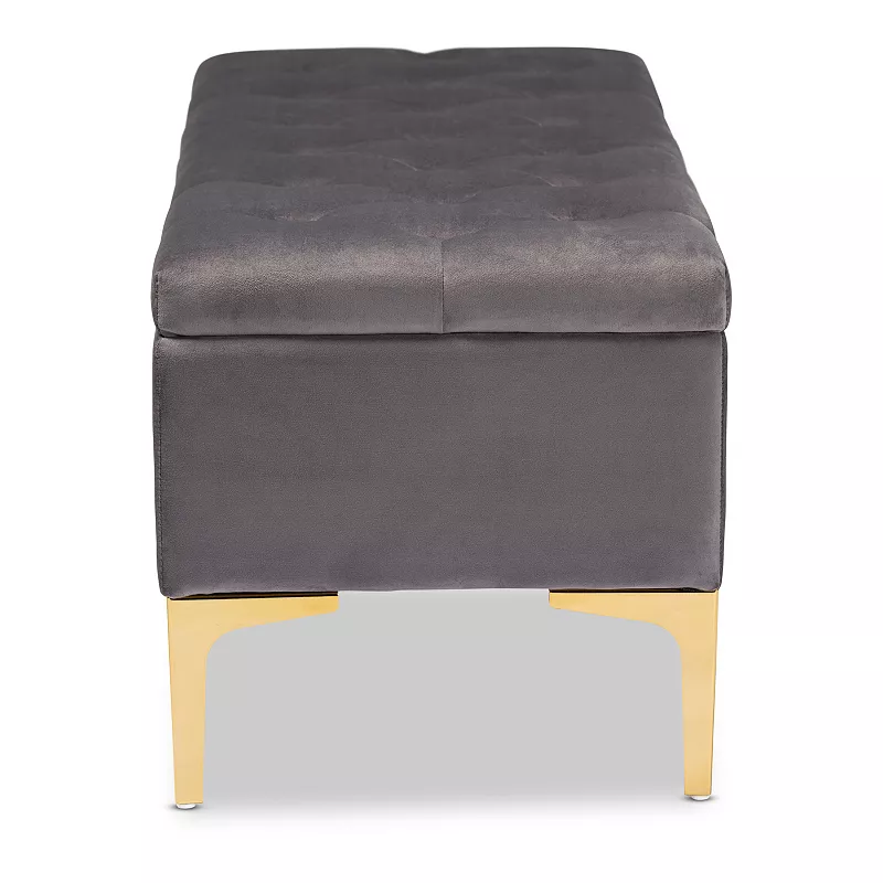 Baxton Studio Valere Storage Ottoman