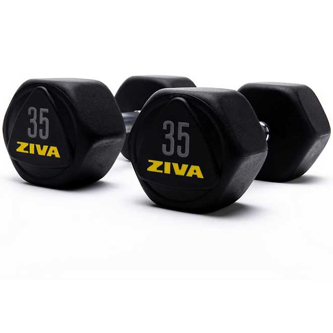 ZIVA Hexagon Weight Lifting Dumbbell Pair