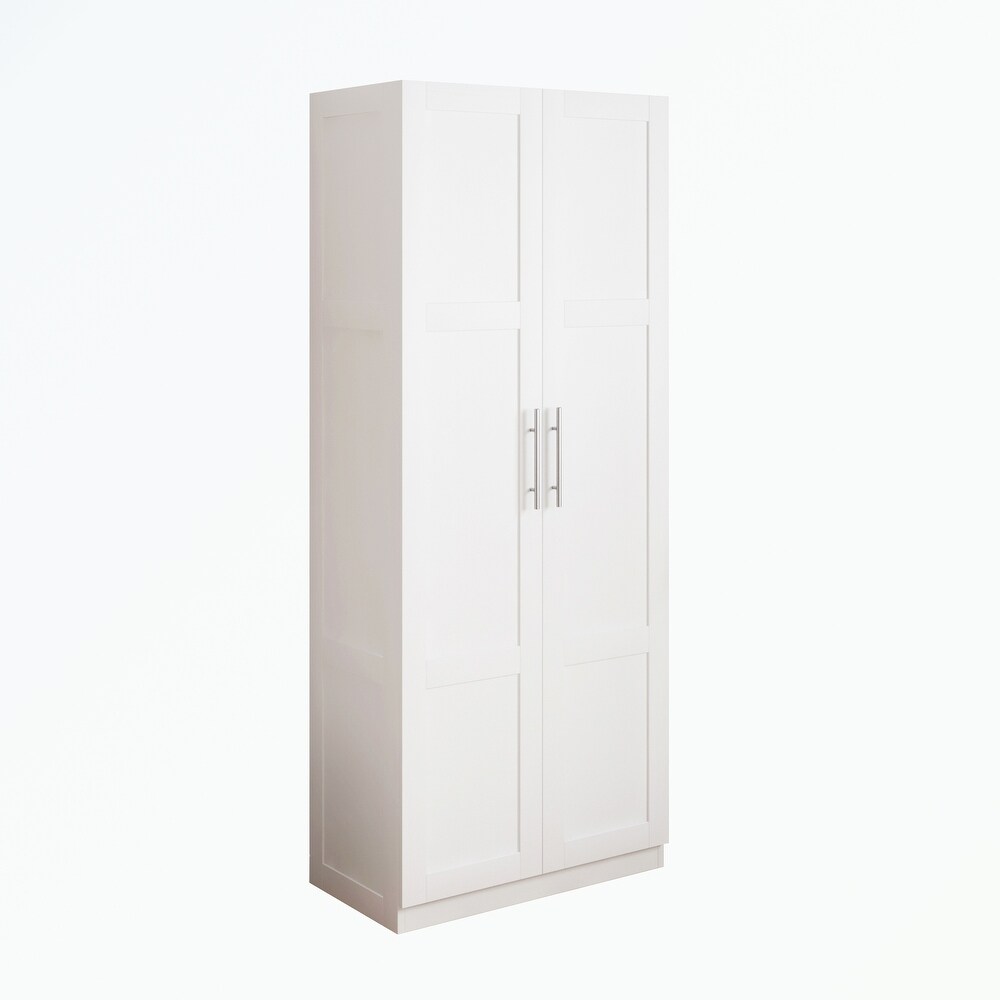 High wardrobe with 2 doors and 3 partitions