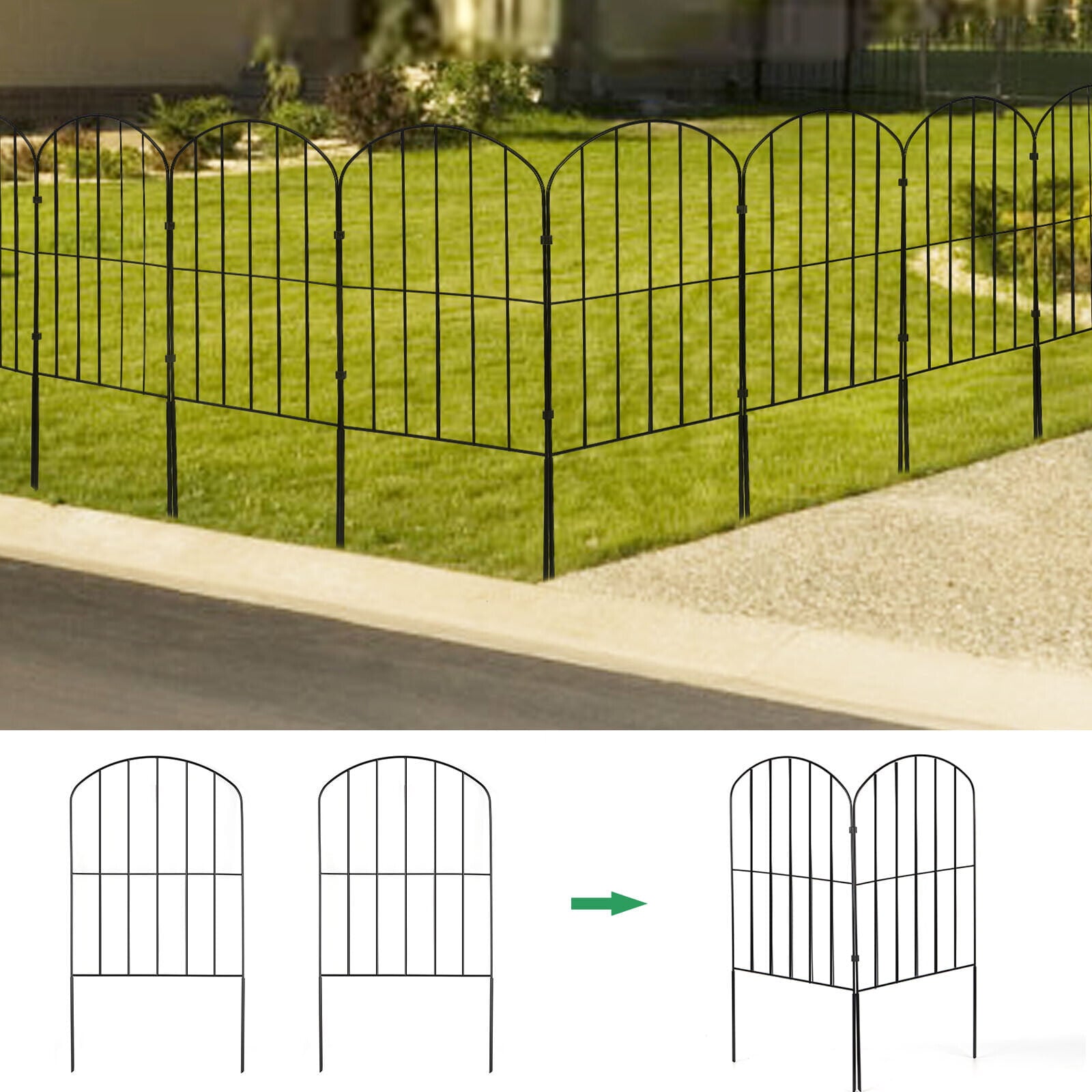 25X Garden Fence Path Edging for Landscape Patio Yard Border Pet Exercise Fence