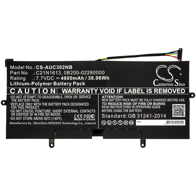 Asus C302CA C302CA0041A6Y30 C302CA1A C302CAF6Y3 Replacement Battery BatteryClerkcom Laptop and Notebook