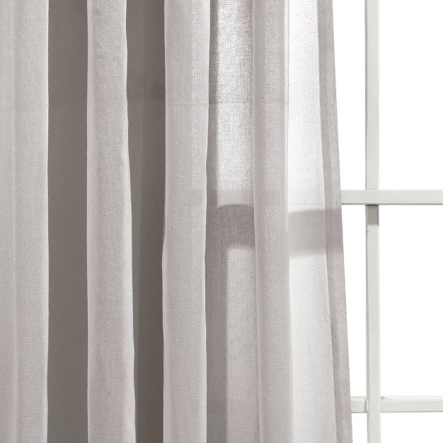 Ruched Waterfall Linen Window Curtain Panel Lush D cor