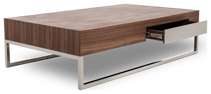 Andresa Modern Walnut Coffee Table   Contemporary   Coffee Tables   by V.S.D Furniture  Houzz