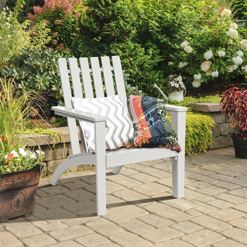 Adirondack Chair Acacia Wood Outdoor Patio Chair, Weather Resistant Campfire Chair for Lawn Seating